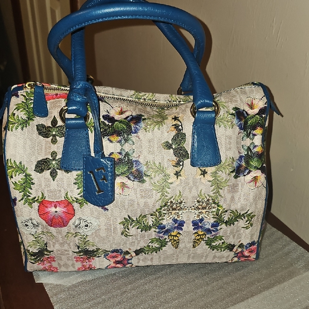Floral Blue Handbag